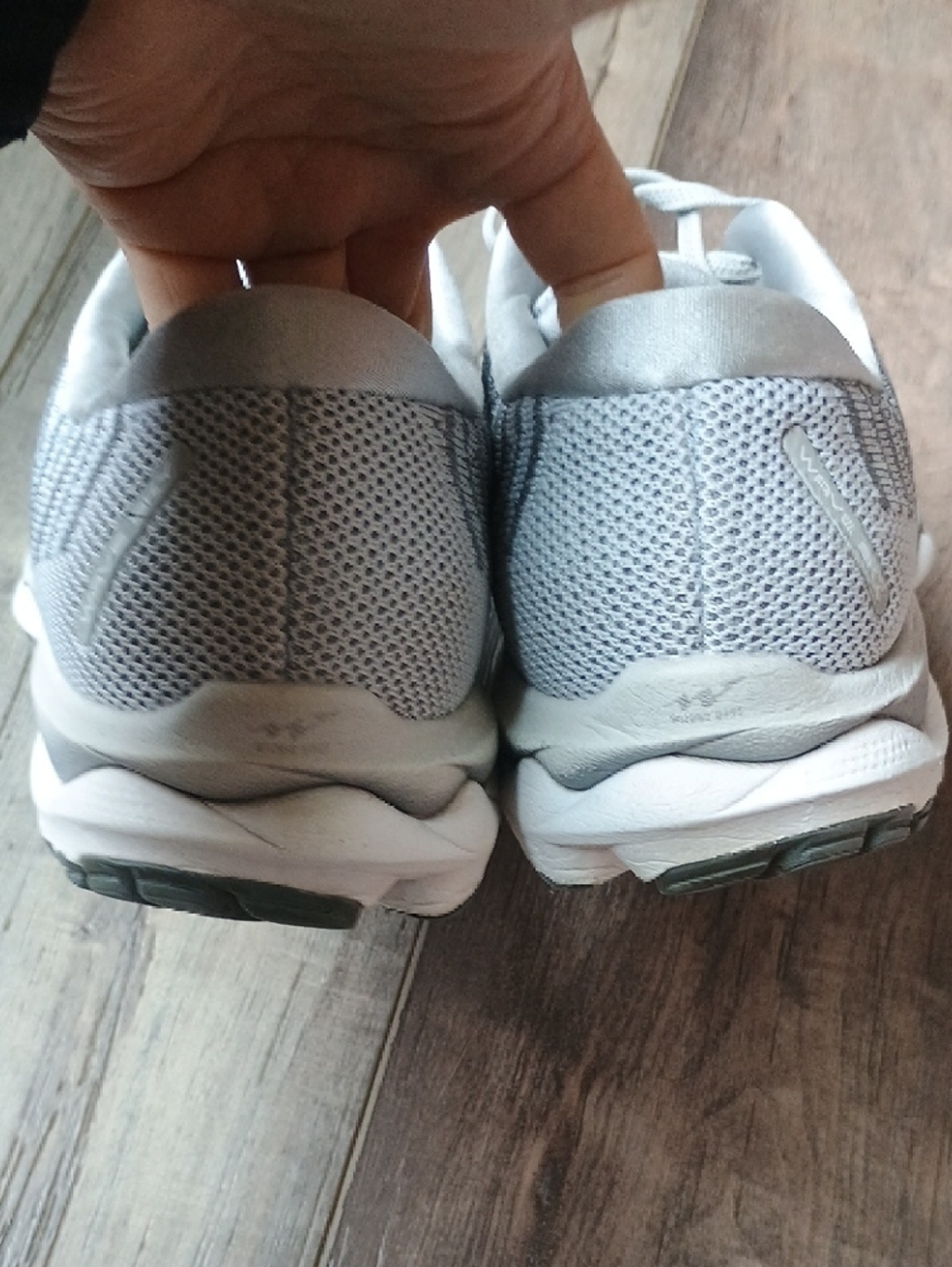 Mizuno Gray Knit Running Sneakers - Picture 7 of 11